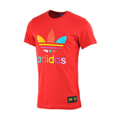 bicapa Iluminar trapo Adidas Originals Camiseta Mono Color Trefoil Pharrell (roja)