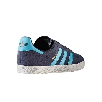 Adidas Originals Gazelle J Grey/Bright Cyan/Gold)