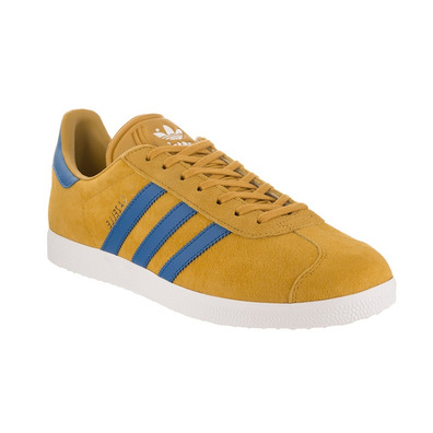 En detalle bota Abrumar Adidas Originals Gazelle (Nomad Yellow/Core Blue/Footwear White)