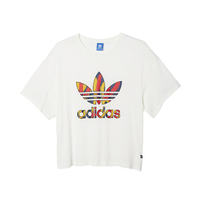 Oxidado Convertir Ambiente Adidas Originals Mujer Camiseta Paris Logo Trefoil (blanco)