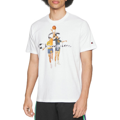 Champion Basketball Vintage 2P Script Logo T-Shirt "White"