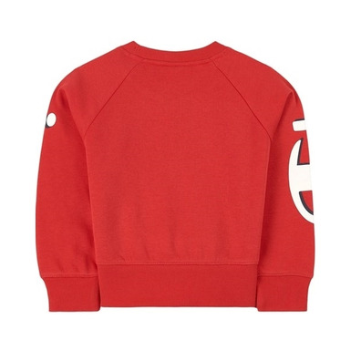 Champion Girls Legacy Logo Crewneck Sweatshirt "Red"