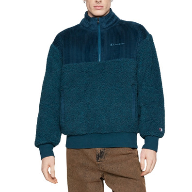 Champion Half Zip Polar Fleece Sweatshirt "Dark Green-Blue"