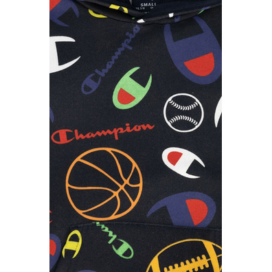Champion Kids Legacy Basketball Print Fleece Hooded Sweatshirt