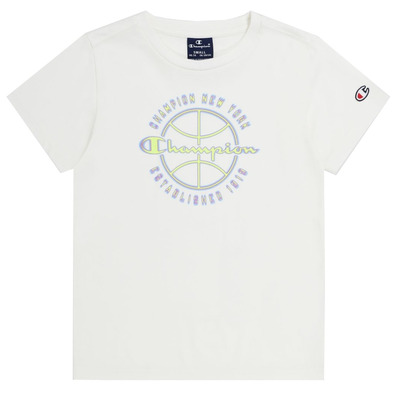 Champion Kids Modern Basketball Big Logo T-Shirt "White"