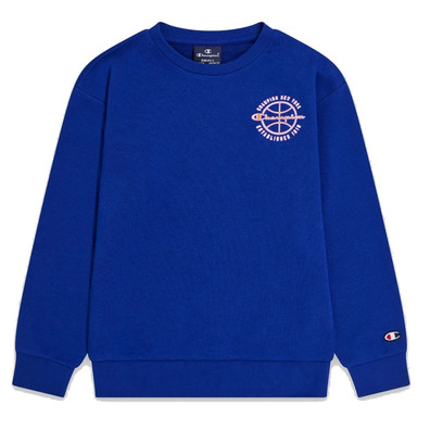 Champion Kids Modern Basketball Logo Sweatshirt "Blue"