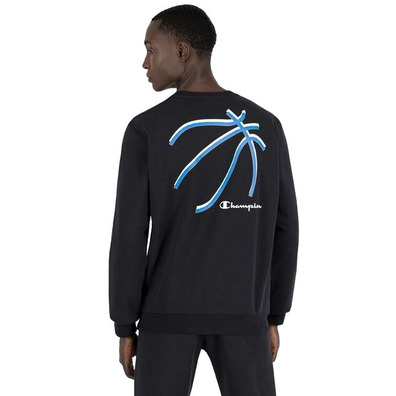 Champion Legacy Basketball Graphic Print Sweatshirt "Black"