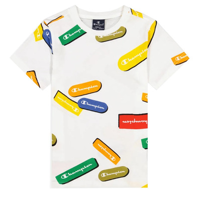 Champion Legacy Kids All-over Graphic Print T-Shirt "White"