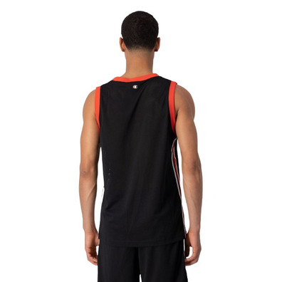 Champion Legacy Retro Basketball Mesh Vest "Black-Red"