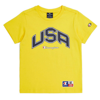 Champion Sport Lifestyle Basketball USA Logo Comfort Fit T-Shirt "Buttercup Yellow"
