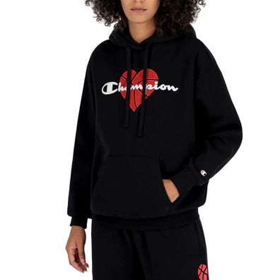 Champion Wm´s Legacy Scrip Logo Embroidery Love Hoodie "Black"