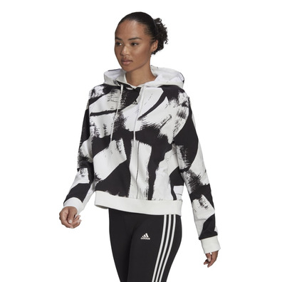 Adidas Essentials Print Relaxed Hoodie