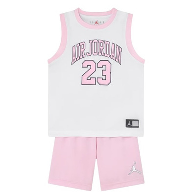 Jordan Infants HBR DNA Muscle Tank and Short "Pink Foam-White"