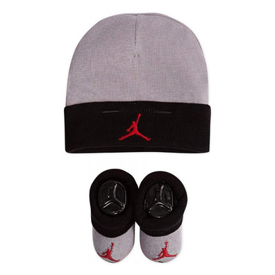 Jordan Infants Jumpman Basic Hat And Bootie Combo 2pc "Grey-Black"