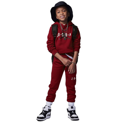 Jordan Infants Jumpman Sustainable Pullover Hood and Joggers Set "Gym Red"