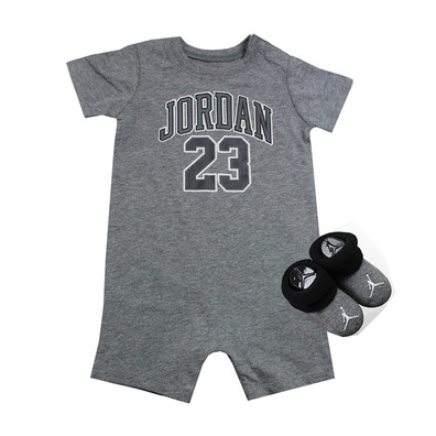 Jordan Infants Romper and Booties Set "Carbon"