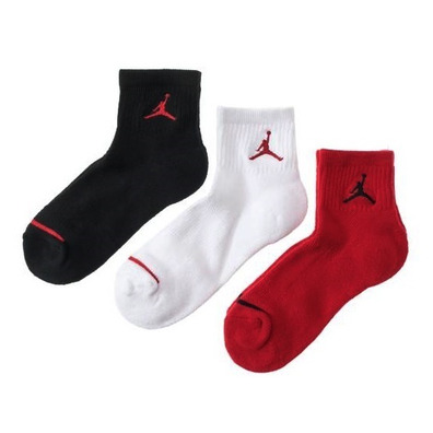 Jordan Kids Jumpman Crew Ankle Quarter Socks 3 Pair (23.5-27)
