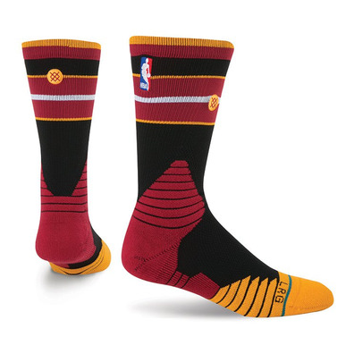 Calcetines Stance NBA Core Crew Heat (negro/rojo/amarillo)