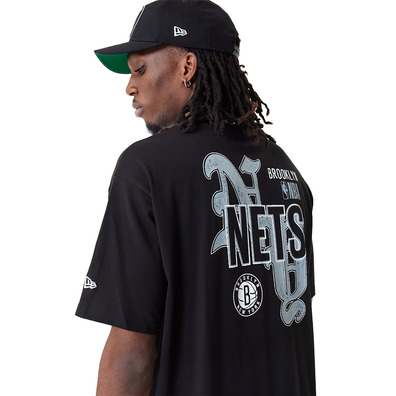 New Era NBA Brooklyn Nets Team Graphic Oversized T-shirt