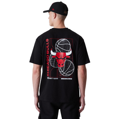 New Era NBA Chicago Bulls Basketball Graphic Tee "Black"