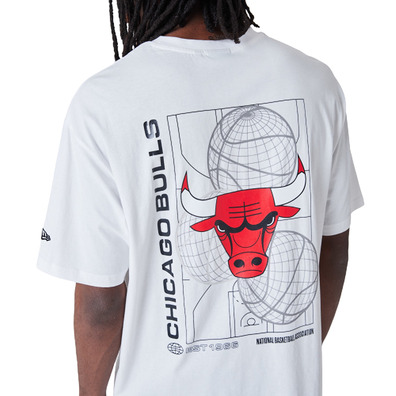 New Era NBA Chicago Bulls Basketball Graphic Tee "White"