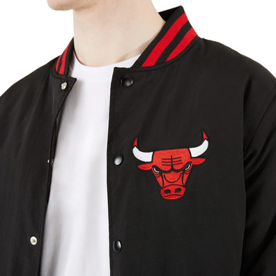 New Era NBA Chicago Bulls Patch Logo Bomber Jacket "Black"