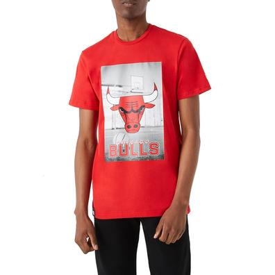 New Era NBA Chicago Bulls Photographic Tee "Red"