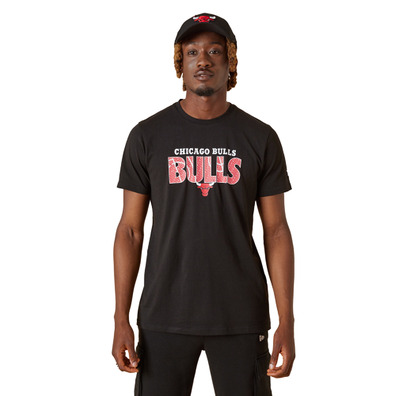 New Era NBA Chicago Bulls Wordmark Court Infill T-Shirt "Black"