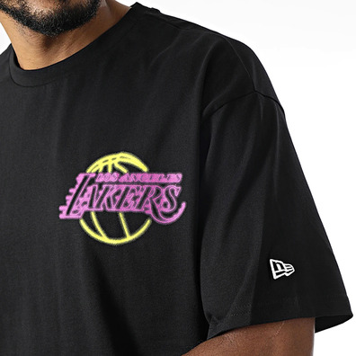 New Era NBA L.A Lakers Oversize BP Logo Neon Tee