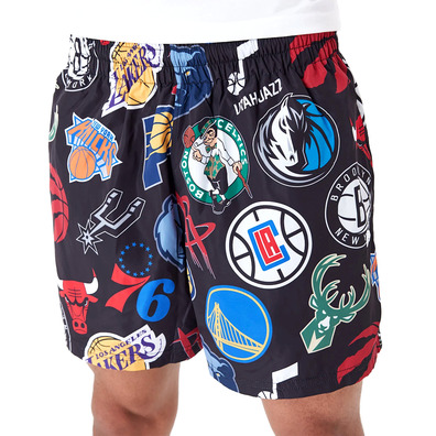 New Era NBA Logo Team All Over Print Shorts