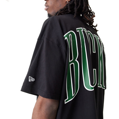 New Era NBA Milwaukee Bucks Arch Wordmark Oversized T-Shirt