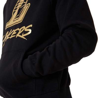 New Era NBA Official L.A Lakers Metallic Logo Hoodie "Black-Gold"