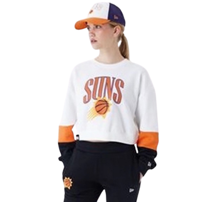New Era NBA Phoenix Suns Womens Colour Block Crop Crew Neck Sweatshirt