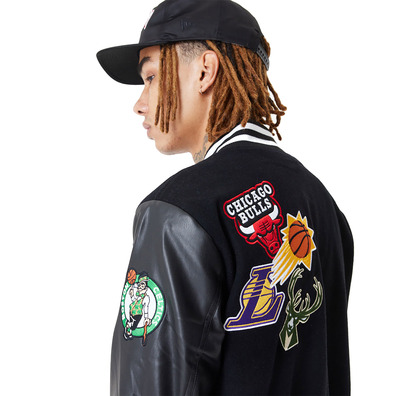 New Era NBA Team All Over Badge Varsity Jacket