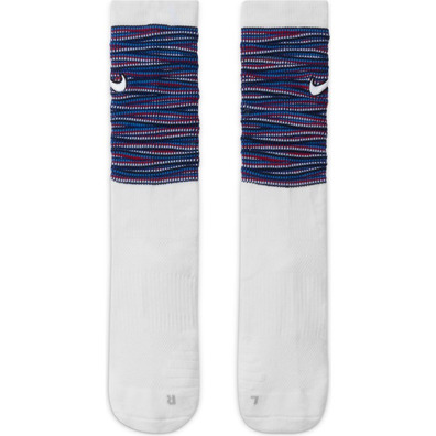 Nike Elite Crew Basketball Socks "White-Blue"