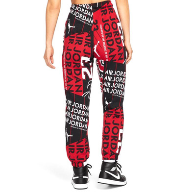 Jordan Women's Fleece Allover Printed Pants "Gym Red"