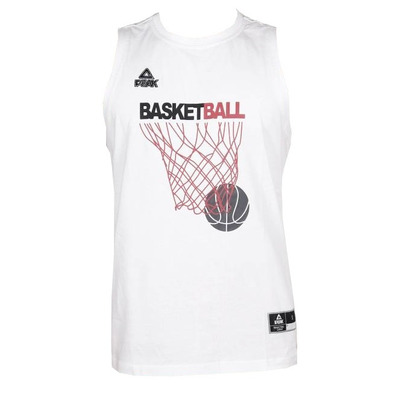 Camiseta Adulto/Niñ@ Peak Sport Basketball Hoop Graphic Tank Top "White"