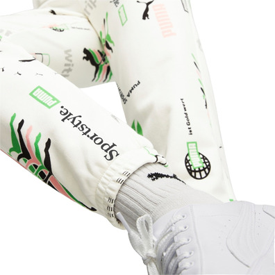 Puma CLASSICS Brand Love AOP Sweatpants TR "Warm white"