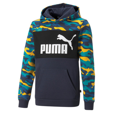 Puma Junior ESS+ Camo Hoodie FL B