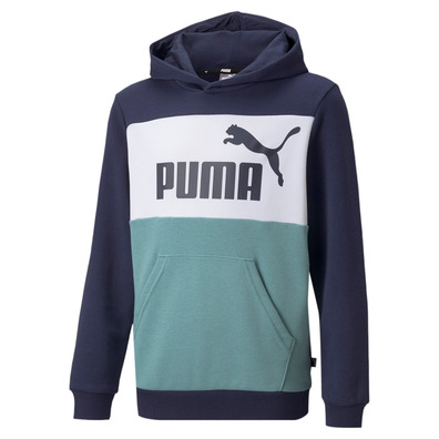 Puma Junior Essentials+ Colorblock Hoodie TR B "Peacoat"