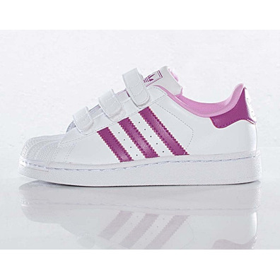adidas superstar cf niña نجم المهندس Adidas Superstar CF C (28-35/blanco/burdeos) نجم المهندس