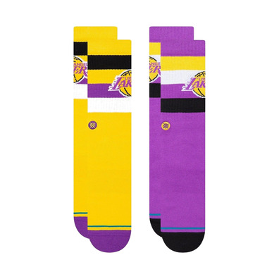 Stance NBA Casual Lakers ST 2 Pack Crew Socks