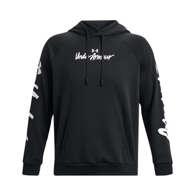 UA Men's Rival Fleece Graphic Hoodie "Black"