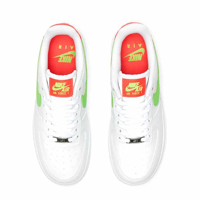 white nike air force with green tick