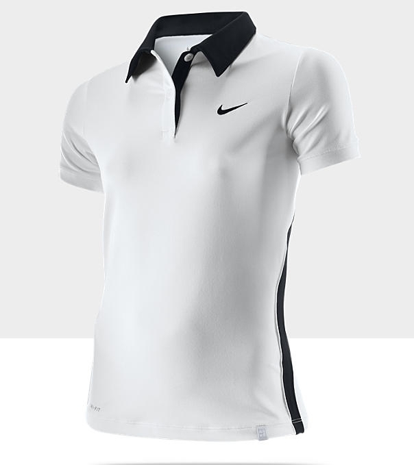 Polo Mujer Tenis Backhand (blanco/negro)