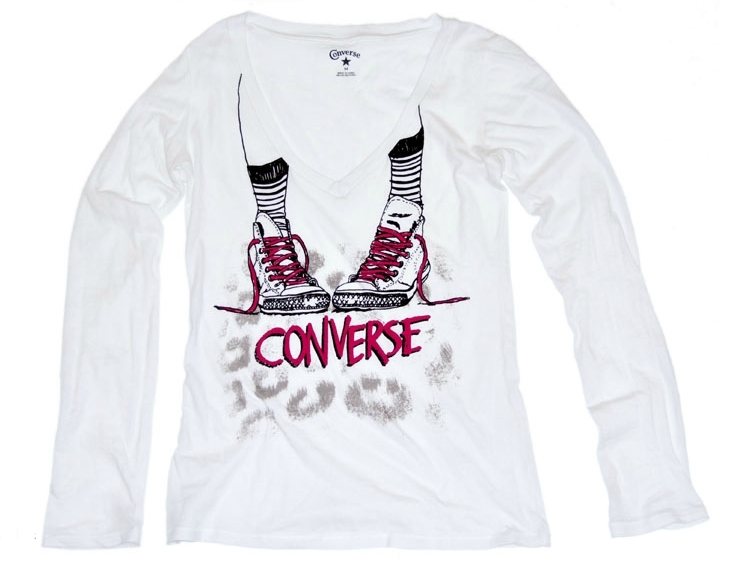 Converse Camiseta Mujer T-Boots (blanco)