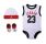 Jordan Infants J23 Jersey/hat/bodysuit/bootie 3 Piece Set (0-6M) "White"