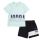 Jordan Kids JDB Jumpman Wrap Logo Tee and Short Set "Black-Light Dew"