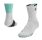 UA Curry ArmourDry™ Playmaker Mid-Crew Socks"Halo Gray-Neo Turquoise"