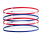 UA Unisex Mini Elastic 6-Pack Headbands "Red-White"